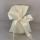 Sacchetto Crepe de Chine bianco naturale con nastro